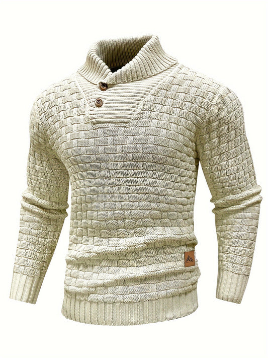 Krijn - Moderne Wafelpullover met Comfortabele Pasvorm